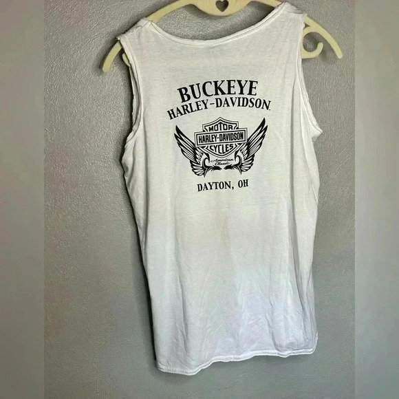 3/$25 Harley Davidson Camouflage Skull Tank Top Medium - Picture 6 of 7